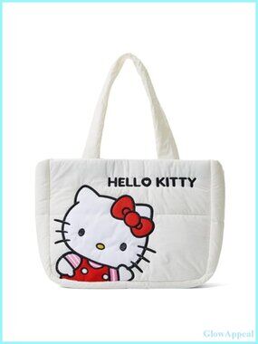Puffer Tote Bag for Women - Cartoon Quilted Nylon Shoulder Bag, Lightweight